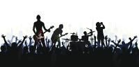 Silhouette of rock band. West Financial Services, Inc.