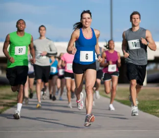 Marathon runners. West Financial Services.