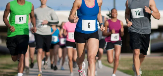 Marathon runners. West Financial Services.