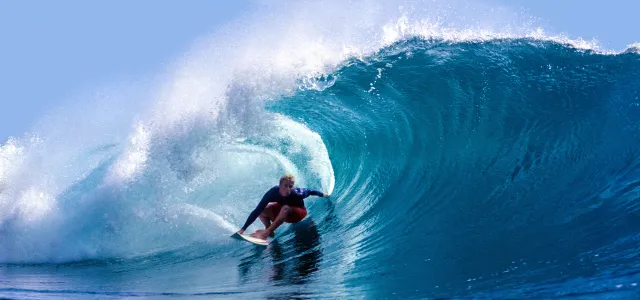 Man surfing. West Financial Services.